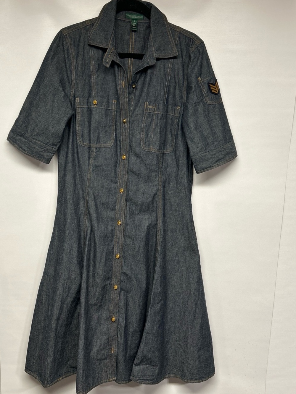 Ralph Lauren Dark Denim Midi Shirt Dress